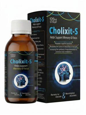 Cholixit-S 120ml Syrup for Memory, Focus, and Neurological Support with Ginkgo Biloba and Choline