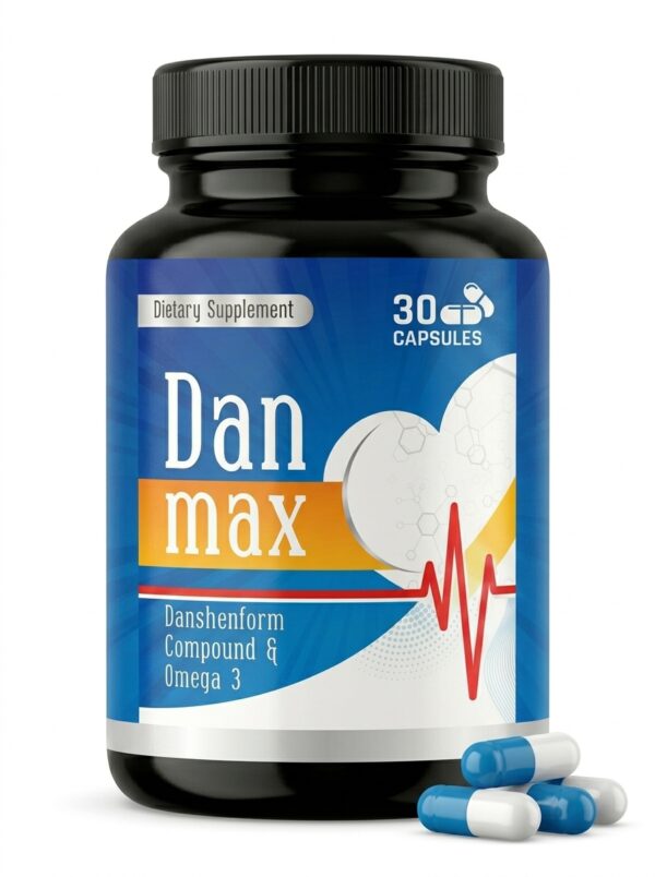 Dan Max Advanced Heart Support 250mg capsules pack for cardiovascular microcirculation by Syncar Nutraceuticals