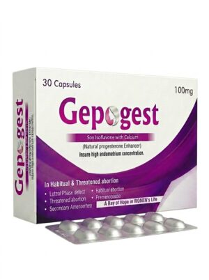 Gepogest capsules – soy isoflavones and calcium supplement for natural progesterone support and women's health in Pakistan