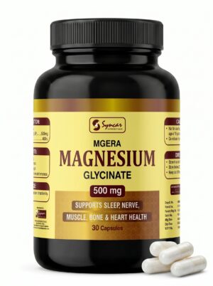 MGERA Magnesium Glycinate 500mg with Vitamin E 400iu – 30 Capsules