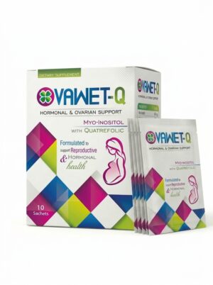 OVAWET-Q Myo-Inositol Sachet 2000mg with Quatrefolic – 10 sachet box for PCOS, hormonal and ovarian support.