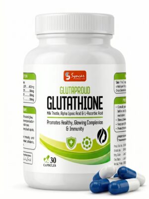 Glutaproud Glutathione 400mg Capsules by Syncar Nutraceuticals - Best whitening capsule in Pakistan for skin glow.